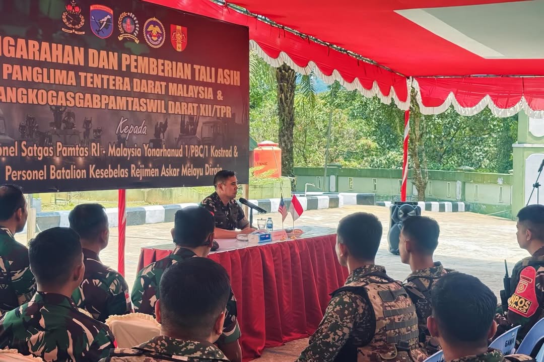 Pastikan Garis Depan Tetap Siaga, Pangkogasgabpamtaswil Tinjau Langsung Perbatasan RI–Malaysia