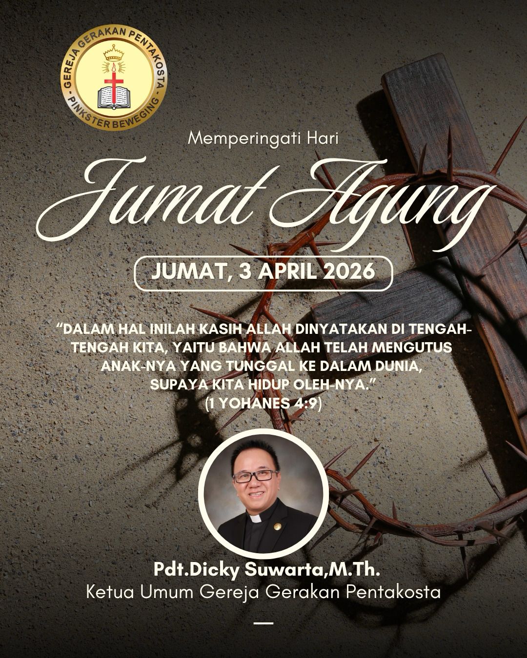 Jelang Paskah 2026, Dicky Yo Ajak Gereja Kembali ke Esensi Salib