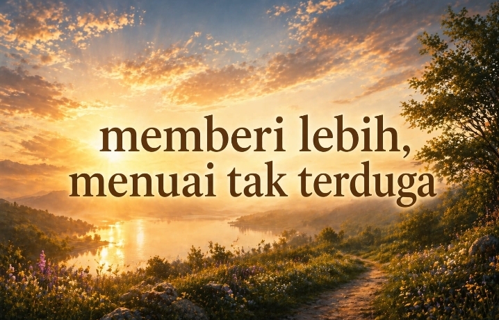 MEMBERI LEBIH, MENUAI TAK TERDUGA