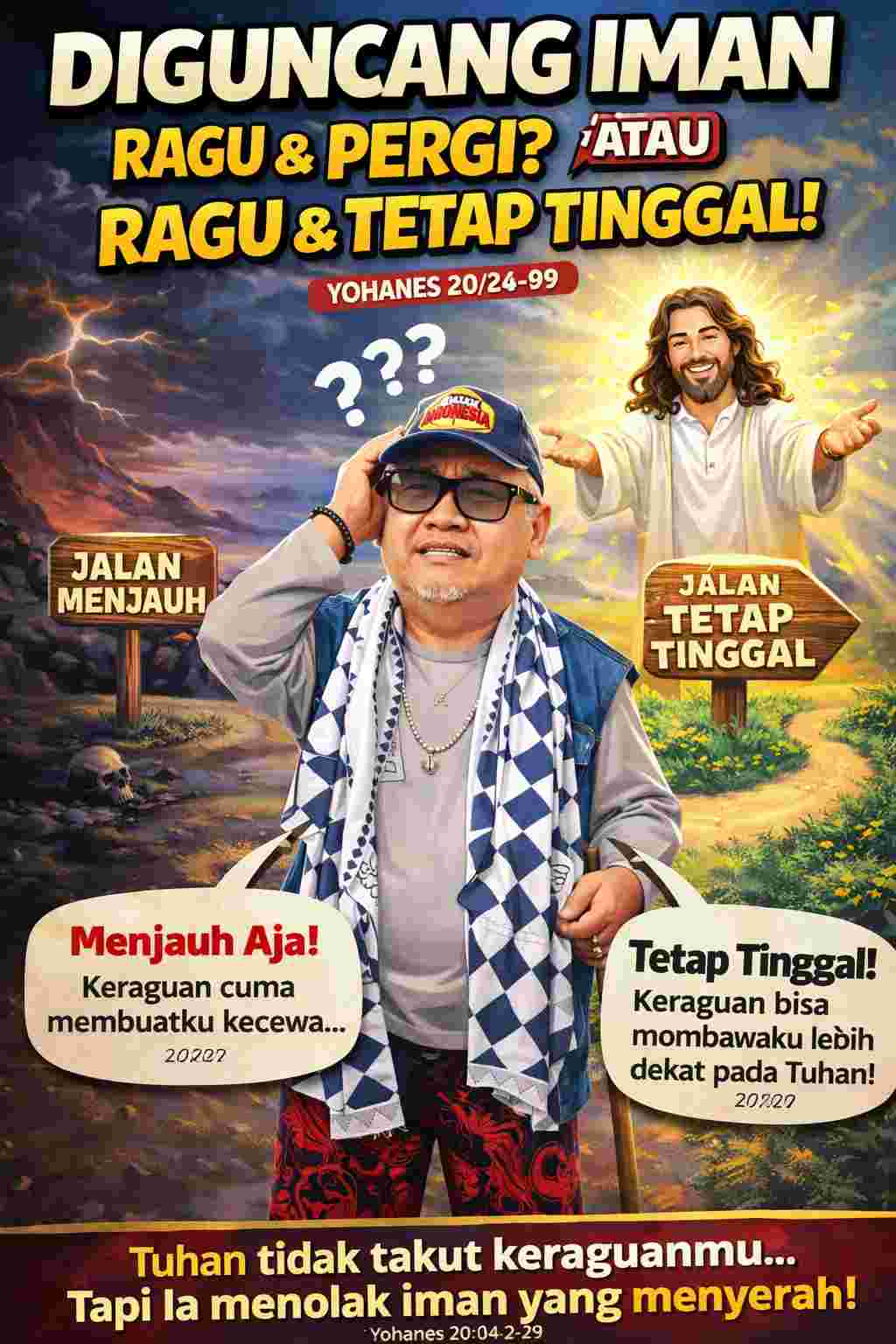 Tuhan Tidak Takut Keraguanmu—Tapi Ia Menolak Iman yang Menyerah