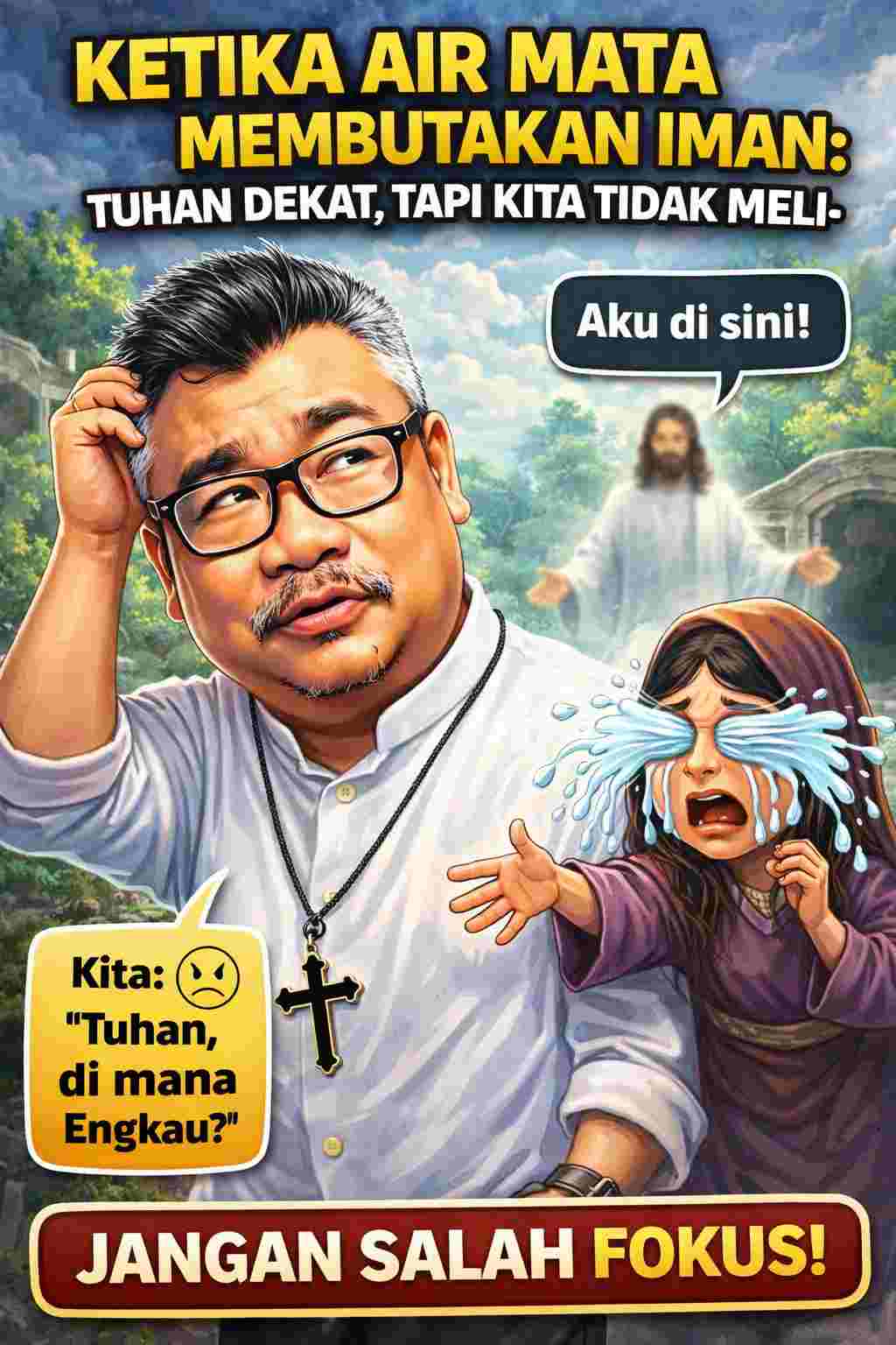 Ketika Air Mata Membutakan Iman: Tuhan Dekat, Tapi Kita Tidak Melihat